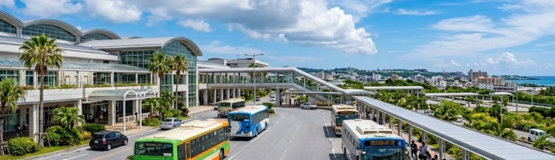 나하 시내 노선버스 탑승장 위치 찾기 공항 출발 시내 1