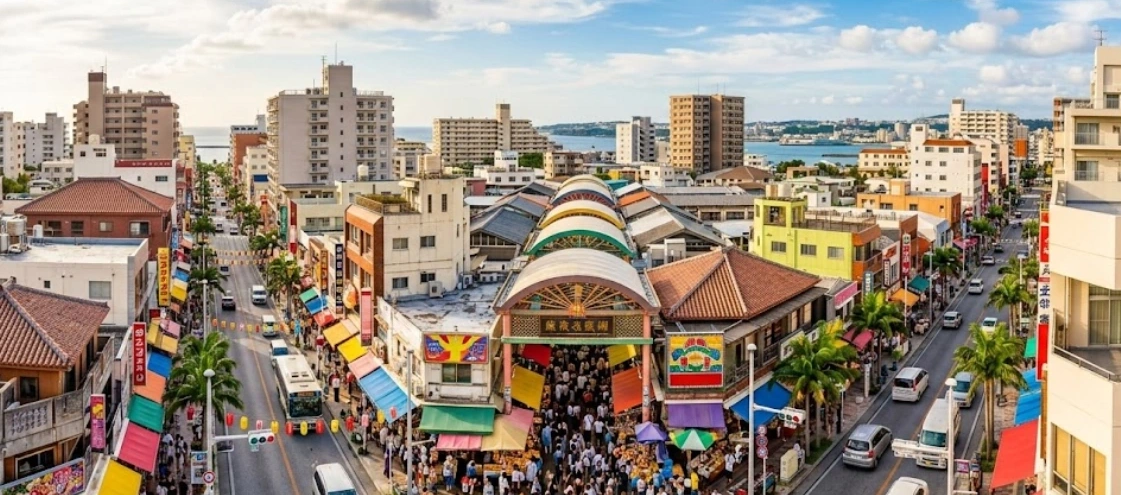 나하 시내 호텔에서 마키시 공설시장 가는 법 현지인 1