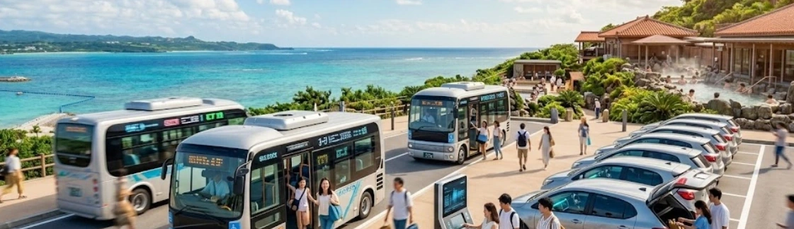 세나가지마 류진 온천 이용 효율을 극대화하는 렌터카 및 셔틀버스 활용 알고리즘 - 세나가지마 류진 온천 당일치기 이용 요금 가이드, 나하 공항 가기 전 피로 푸는 최고의 선택 실전 가이드