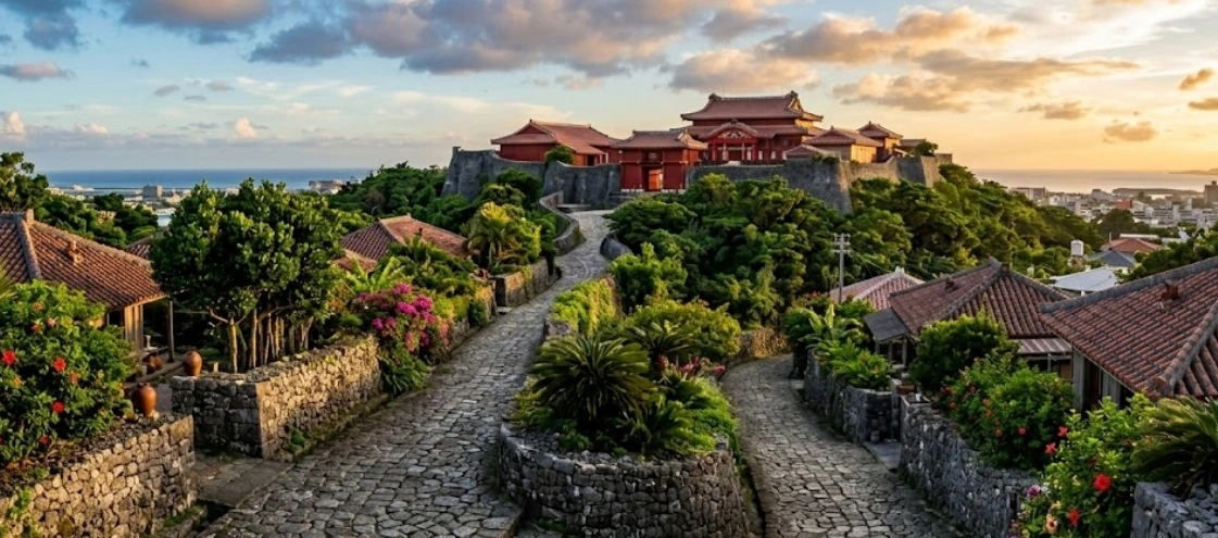 슈리성 및 킨조초 돌다다미길 반나절 투어 코스 유이레 1