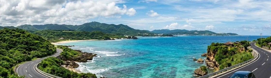 오키나와 렌터카 드라이브 코스 추천 국도 58호선 타 1