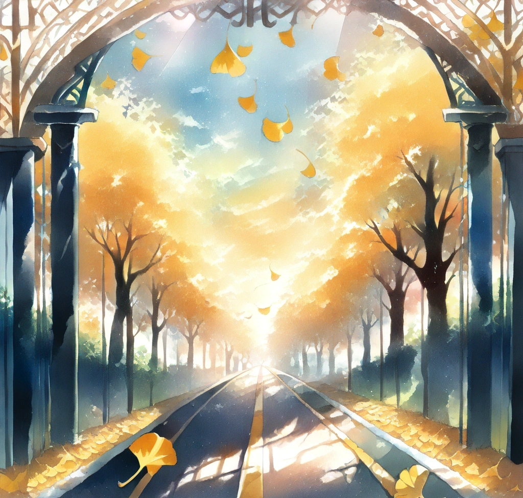 hokkaido university ginkgo avenue vanishing point composition of the 1