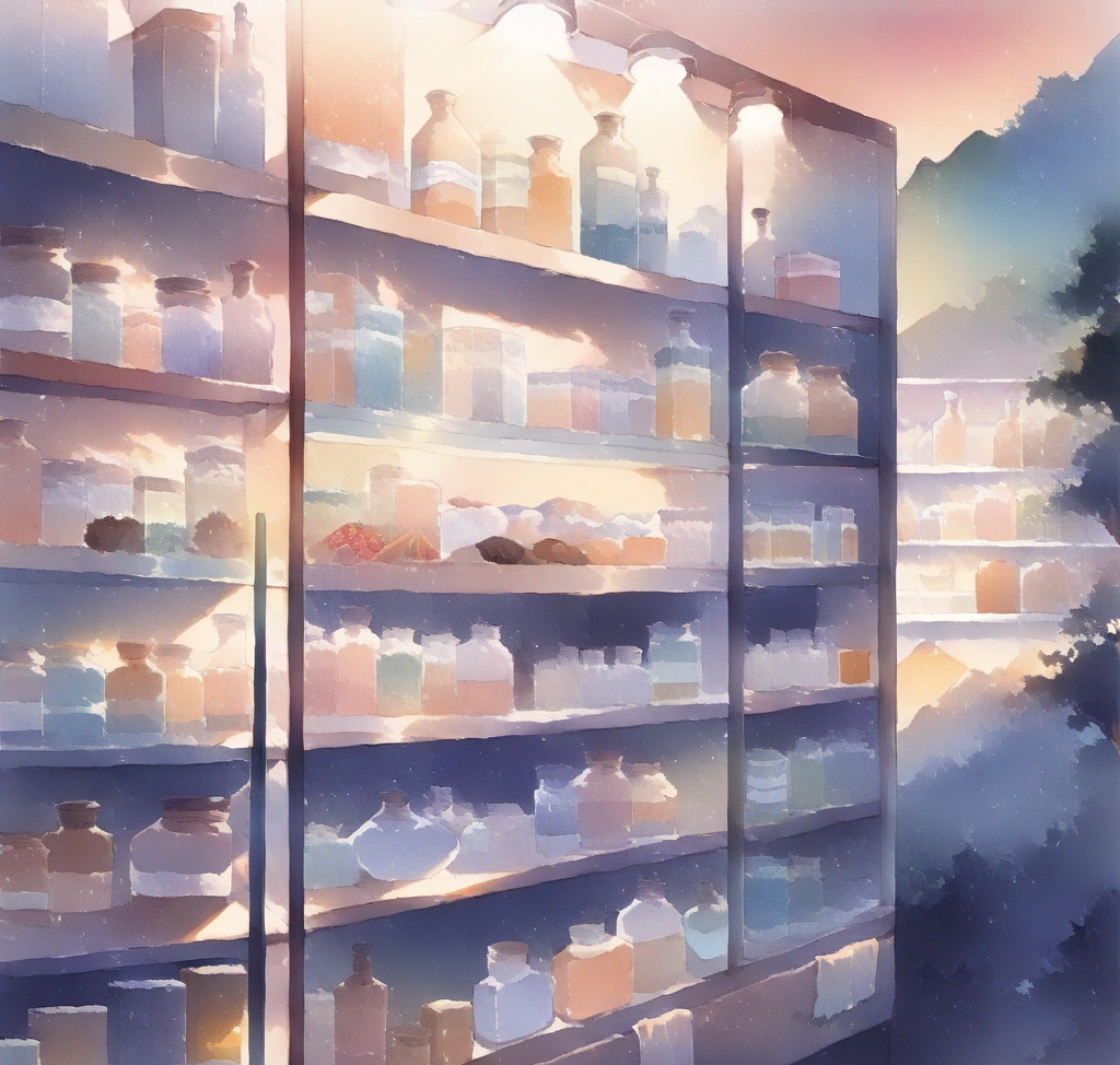 삿포로 드럭스토어 최저가 찾기 프로젝트: 사츠도라 vs 마츠모토키요시 품목별 가격 비교 - 삿포로 드럭스토어 내부의 정갈하게 진열된 홋카이도 한정 식품들과 따뜻한 조명 아래 전시된 웰니스 케어 용품들