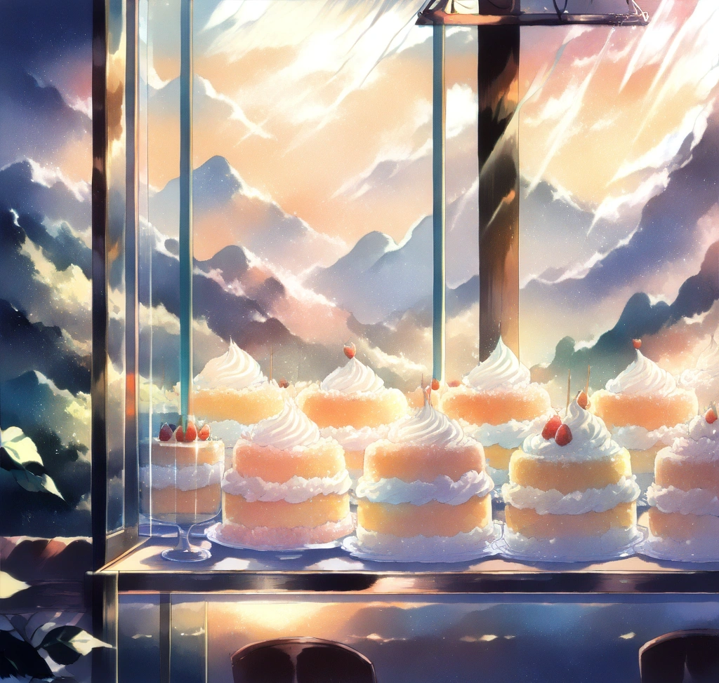 삿포로 시내의 세련된 디저트 카페 내부, 유리 쇼케이스 안에 진열된 홋카이도산 생크림 케이크와 신선한 커스터드 푸딩들이 조명을 받아 먹음직스럽게 빛나는 모습 삿포로 홋카이도 유제품의 정점 탐방기! 비에이 팜 토미타 라벤더 아이스크림 시식 후기 - 삿포로 시내의 세련된 디저트 카페 내부, 유리 쇼케이스 안에 진열된 홋카이도산 생크림 케이크와 신선한 커스터드 푸딩들이 조명을 받아 먹음직스럽게 빛나는 모습