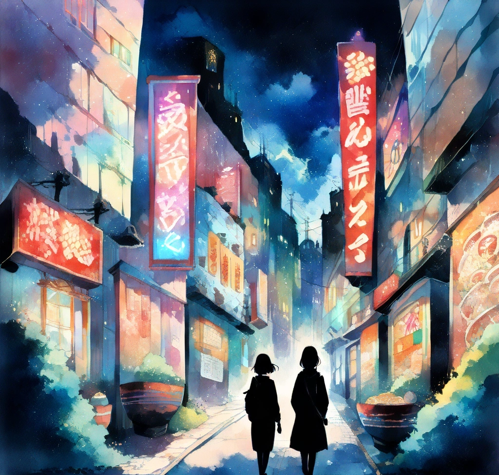 삿포로 스스키노의 밤거리, 라멘 한 그릇을 비우고 나온 여행객들이 만족스러운 표정으로 화려한 네온사인 아래를 걷고 있는 감성적인 뒷모습 삿포로 원조 라멘 골목 vs 신 라멘 골목 비교, 미소 라멘의 성지는 어디일까? - 삿포로 스스키노의 밤거리, 라멘 한 그릇을 비우고 나온 여행객들이 만족스러운 표정으로 화려한 네온사인 아래를 걷고 있는 감성적인 뒷모습