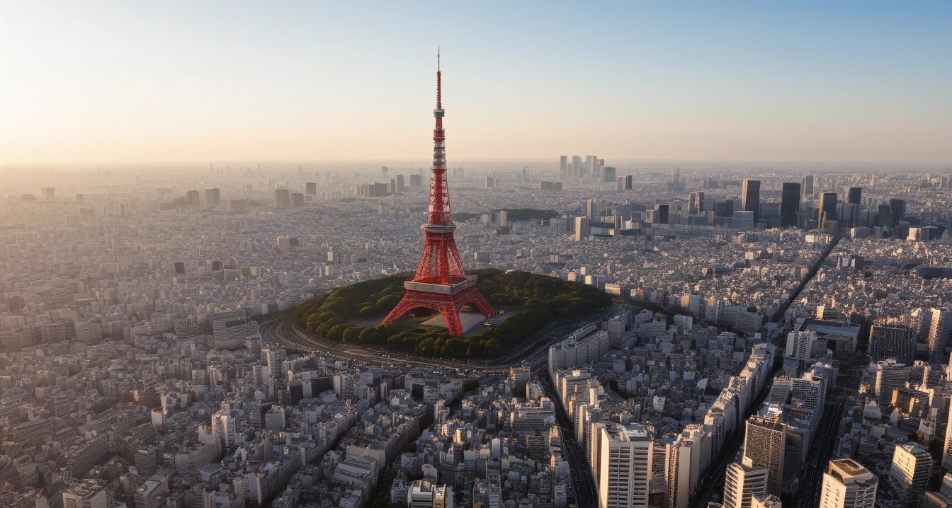 도쿄<br>- 도쿄 방문 시 여행자보험 필수 특약 가입 가이드 (a breathtaking view of tokyo landmark, bright sunny day, no people)