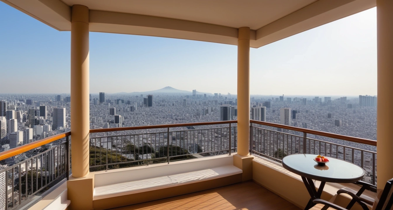 a pristine luxury hotel balcony overlook 1