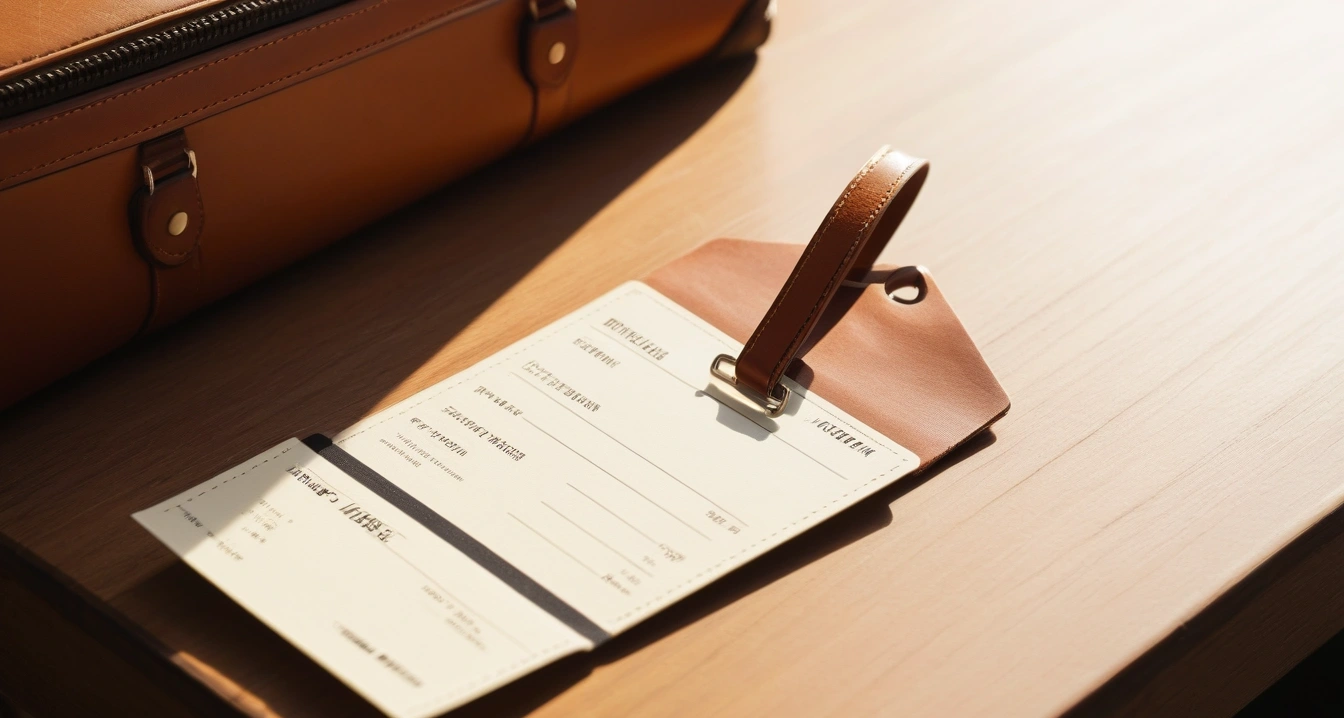 clean leather luggage tag minimalist boa 1