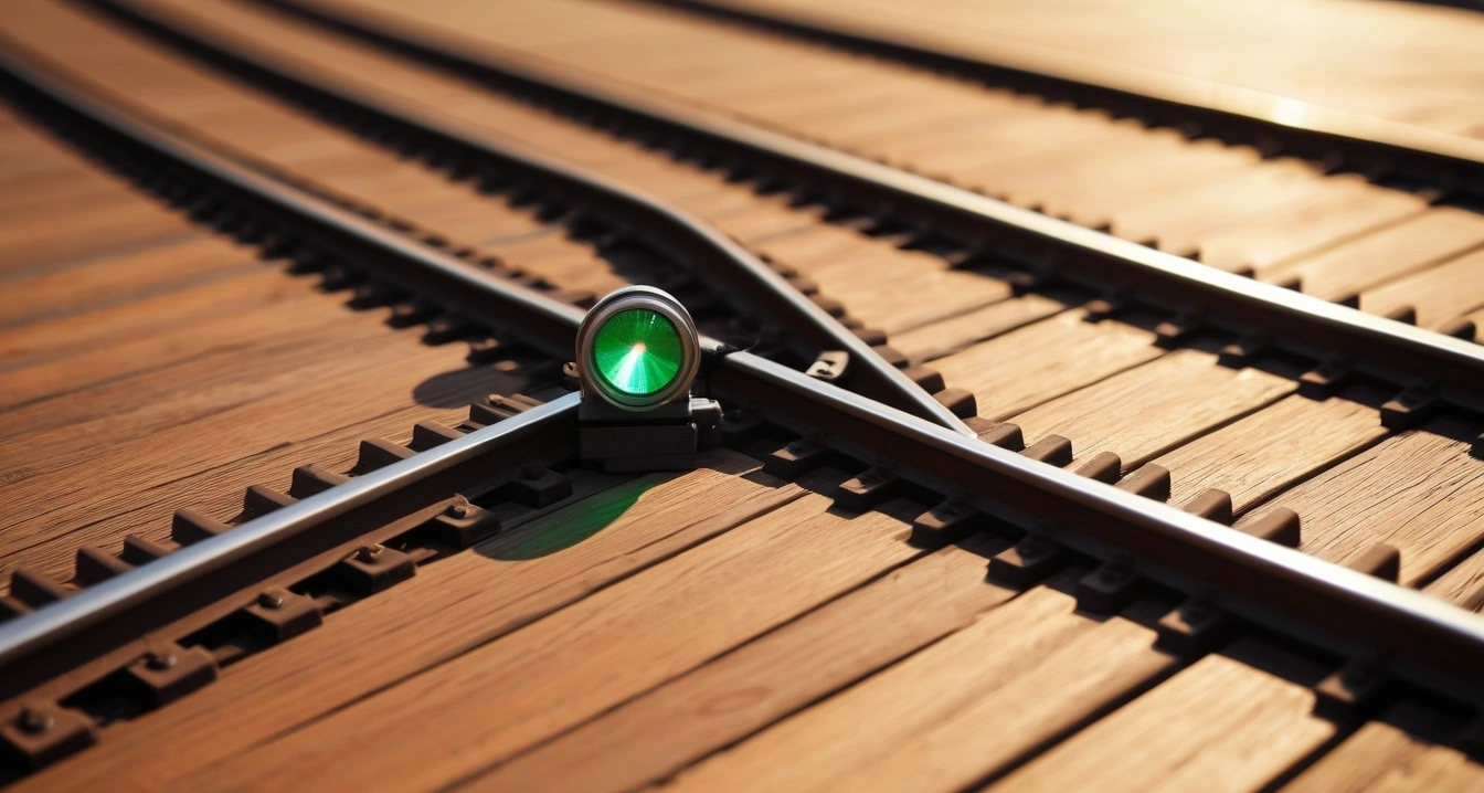 glowing green signal light precision met 2