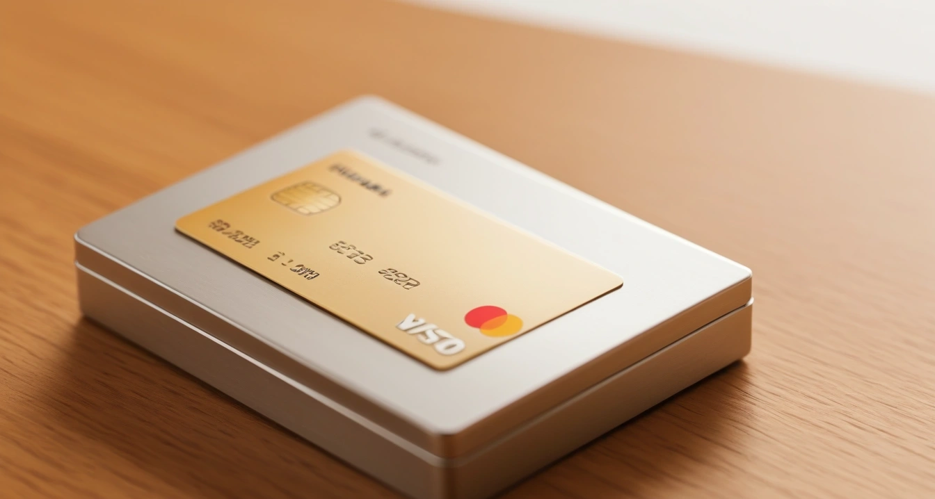 sleek metallic credit card minimalist mi 2