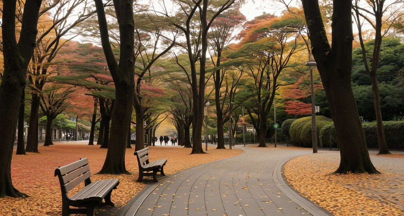 tokyo tokyo autumn foliage subway 1