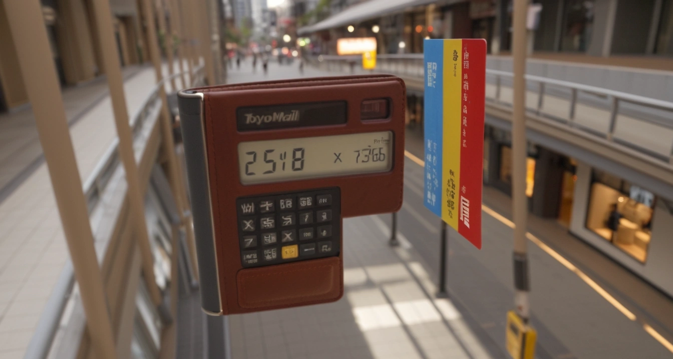 도쿄<br>- 쇼핑과 미식의 즐거움을 더하는 도쿄 텍스리펀 노하우 (tokyo, Tokyo shopping mall calculator receipt and stylish wallet sign)