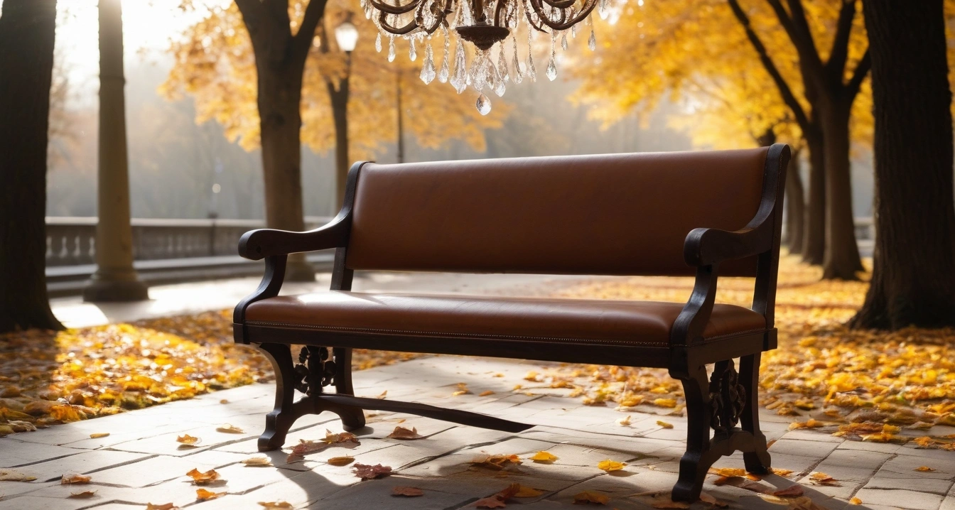 a luxurious a vintage leather resting on 2