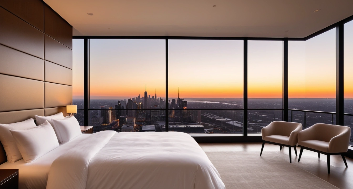 a modern minimalist hotel interior panor 1