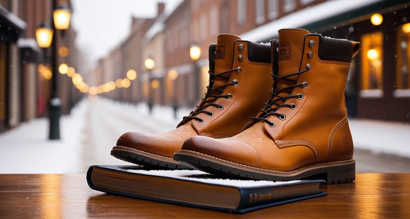 a neat stack of a vintage leather a pair 1