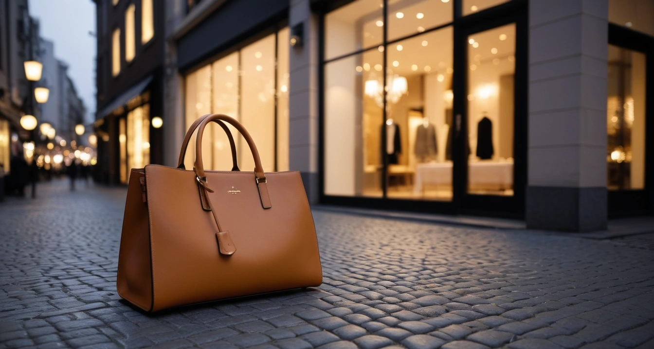 a pristine leather boutique shopping bag 1