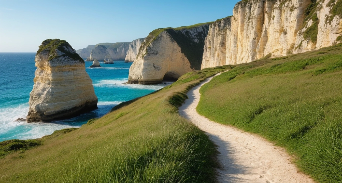 a scenic coastal cliff overlooking turqu 1