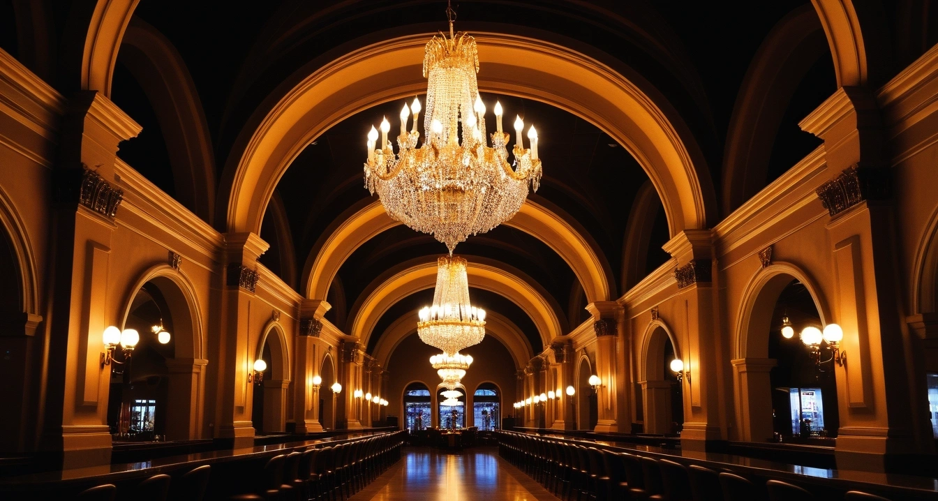 a sparkling crystal chandelier illuminat 1