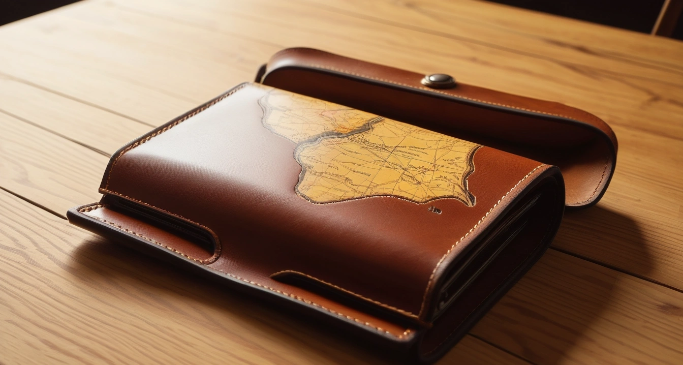 a vintage leather holder a sleek portabl 1