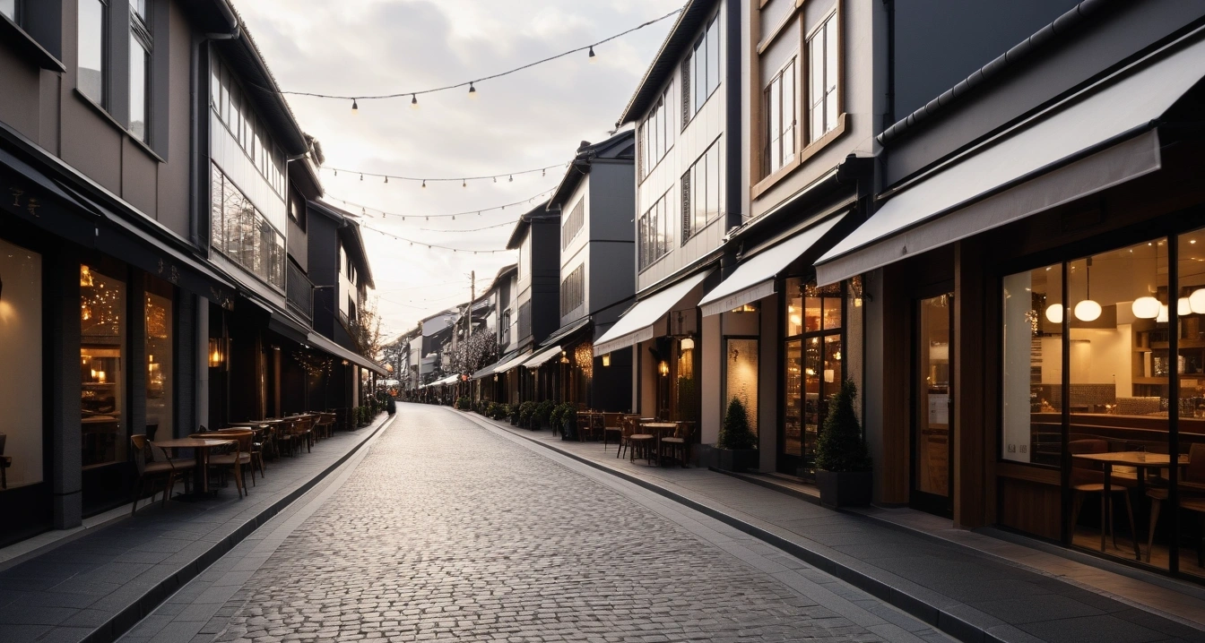beautiful a narrow sun drenched street i 1