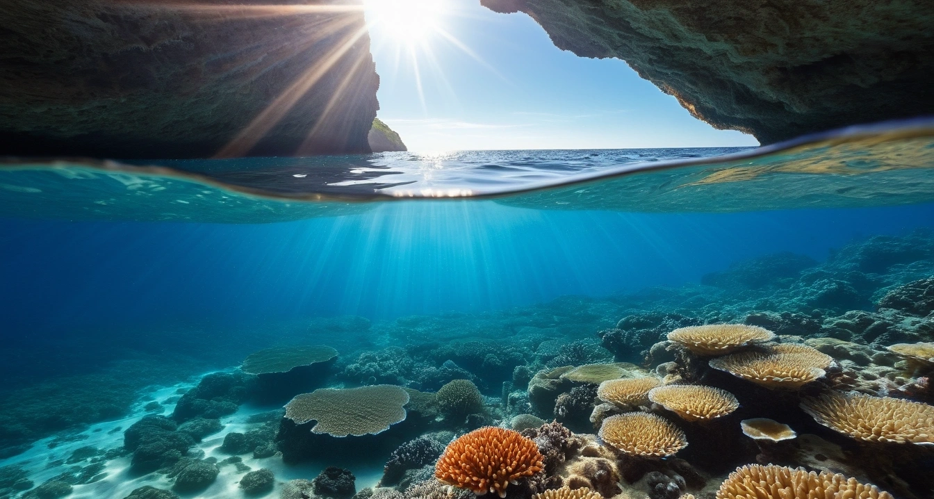 crystal clear turquoise ocean water vibr 1