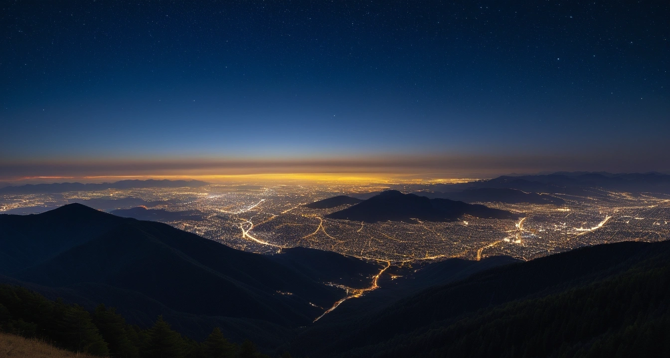 panoramic night view of sapporo city lig 1