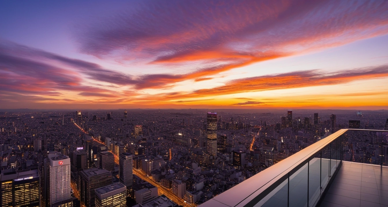 panoramic view of tokyo skyline from a h 1