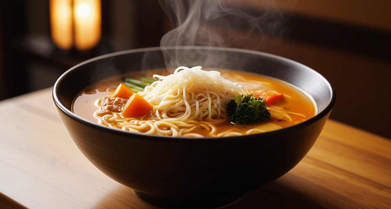 steaming bowl of authentic sapporo miso 1